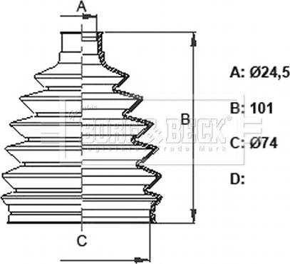 Borg & Beck BCB6330 - Bellow, drive shaft autospares.lv