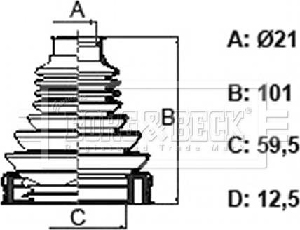 Borg & Beck BCB6323 - Bellow, drive shaft autospares.lv