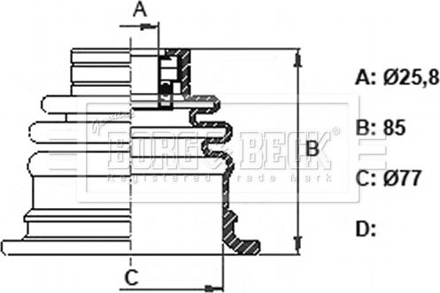 Borg & Beck BCB6327 - Bellow, drive shaft autospares.lv