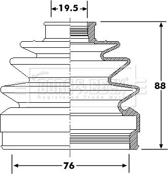 Borg & Beck BCB6294 - Bellow, drive shaft autospares.lv