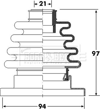 Borg & Beck BCB6295 - Bellow, drive shaft autospares.lv