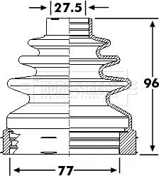 Borg & Beck BCB6244 - Bellow, drive shaft autospares.lv