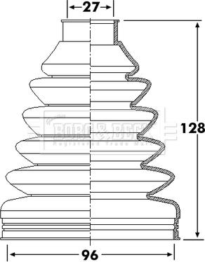 Borg & Beck BCB6255 - Bellow, drive shaft autospares.lv