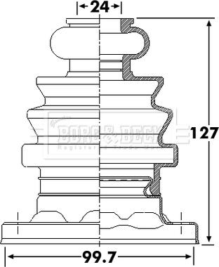 Borg & Beck BCB6258 - Bellow, drive shaft autospares.lv