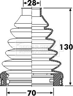 Borg & Beck BCB6253 - Bellow, drive shaft autospares.lv