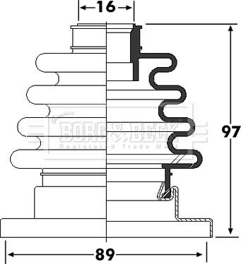 Borg & Beck BCB6252 - Bellow, drive shaft autospares.lv