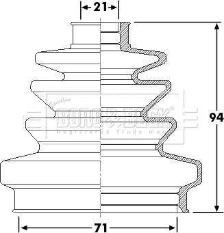 Borg & Beck BCB6257 - Bellow, drive shaft autospares.lv