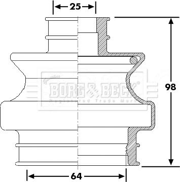 Borg & Beck BCB6263 - Bellow, drive shaft autospares.lv