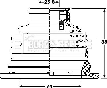 Borg & Beck BCB6209 - Bellow, drive shaft autospares.lv