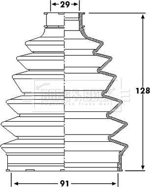 Borg & Beck BCB6206 - Bellow, drive shaft autospares.lv