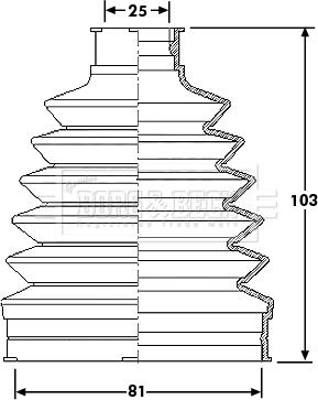 Borg & Beck BCB6210 - Bellow, drive shaft autospares.lv