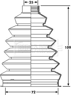 Borg & Beck BCB6211 - Bellow, drive shaft autospares.lv