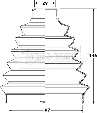 Borg & Beck BCB6213 - Bellow, drive shaft autospares.lv