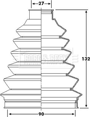 Borg & Beck BCB6235 - Bellow, drive shaft autospares.lv