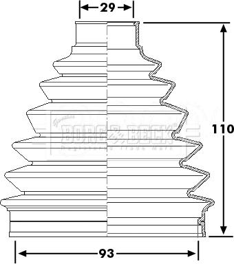 Borg & Beck BCB6227 - Bellow, drive shaft autospares.lv