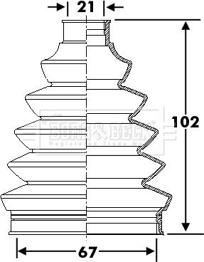 Borg & Beck BCB6277 - Bellow, drive shaft autospares.lv