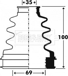 Borg & Beck BCB2903 - Bellow, drive shaft autospares.lv