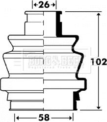 Borg & Beck BCB2911 - Bellow, drive shaft autospares.lv