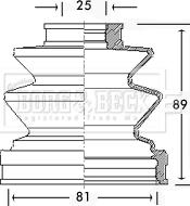 Borg & Beck BCB2458 - Bellow, drive shaft autospares.lv