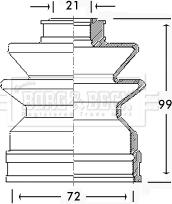 Borg & Beck BCB2484 - Bellow, drive shaft autospares.lv