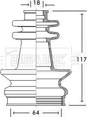 Borg & Beck BCB2597 - Bellow, drive shaft autospares.lv