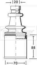 Borg & Beck BCB2547 - Bellow, drive shaft autospares.lv