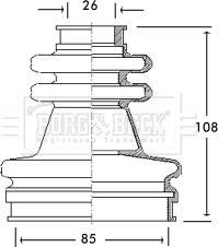 Borg & Beck BCB2649 - Bellow, drive shaft autospares.lv