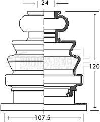 Borg & Beck BCB2682 - Bellow, drive shaft autospares.lv