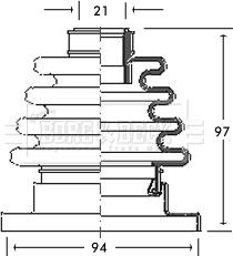 Borg & Beck BCB2674 - Bellow, drive shaft autospares.lv