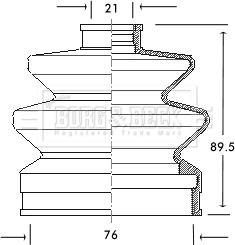 Borg & Beck BCB2045 - Bellow, drive shaft autospares.lv