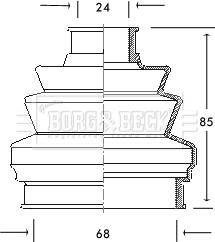 Borg & Beck BCB2042 - Bellow, drive shaft autospares.lv