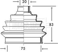 Borg & Beck BCB2004 - Bellow, drive shaft autospares.lv