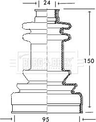 Borg & Beck BCB2038 - Bellow, drive shaft autospares.lv