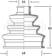 Borg & Beck BCB2032 - Bellow, drive shaft autospares.lv