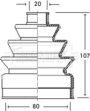 Borg & Beck BCB2131 - Bellow, drive shaft autospares.lv