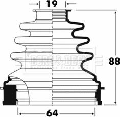 Borg & Beck BCB2895 - Bellow, drive shaft autospares.lv