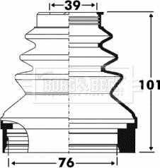 Borg & Beck BCB2890 - Bellow, drive shaft autospares.lv