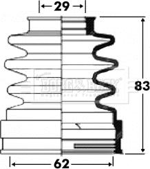 Borg & Beck BCB2897 - Bellow, drive shaft autospares.lv