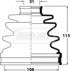 Borg & Beck BCB2846 - Bellow, drive shaft autospares.lv