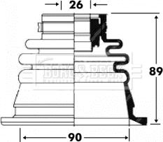 Borg & Beck BCB2848 - Bellow, drive shaft autospares.lv