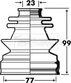 Borg & Beck BCB2851 - Bellow, drive shaft autospares.lv