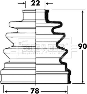 Borg & Beck BCB2809 - Bellow, drive shaft autospares.lv