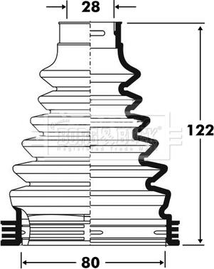 Borg & Beck BCB2812 - Bellow, drive shaft autospares.lv