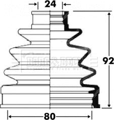 Borg & Beck BCB2837 - Bellow, drive shaft autospares.lv