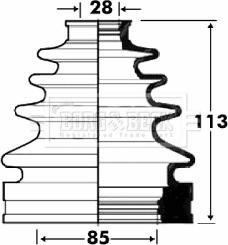 Borg & Beck BCB2873 - Bellow, drive shaft autospares.lv