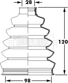 Borg & Beck BCB2394 - Bellow, drive shaft autospares.lv