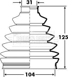 Borg & Beck BCB2395 - Bellow, drive shaft autospares.lv