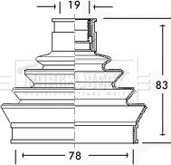 Borg & Beck BCB2344 - Bellow, drive shaft autospares.lv