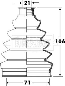 Borg & Beck BCB2365 - Bellow, drive shaft autospares.lv