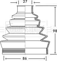 Borg & Beck BCB2304 - Bellow, drive shaft autospares.lv